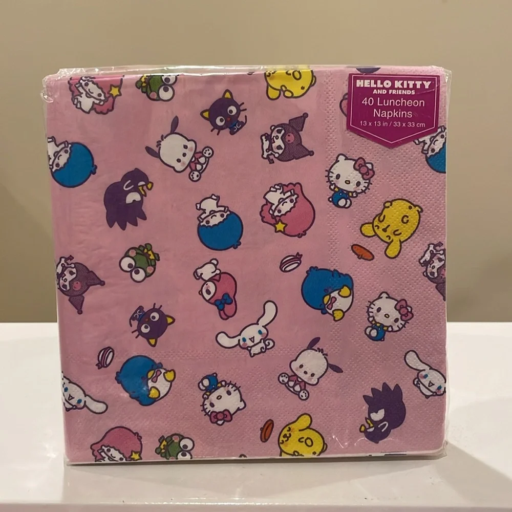 New Sanrio Pink Hello Kitty Party Supplies- Paper Plates / Napkins